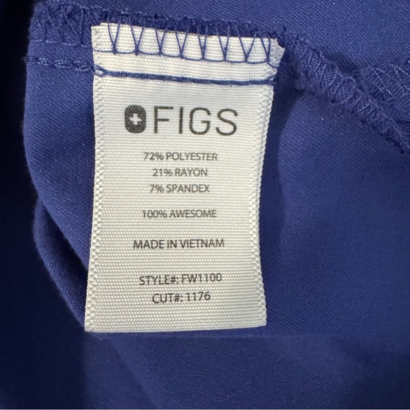 Figs Set Top And Pants Set Size Large Blue Technical Collection - Picture 8 of 13